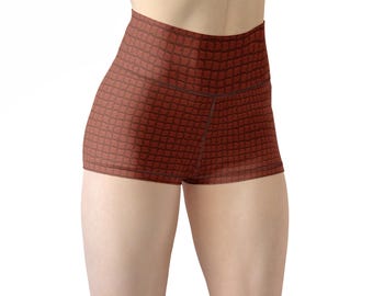 Women's Brown Yoga Shorts