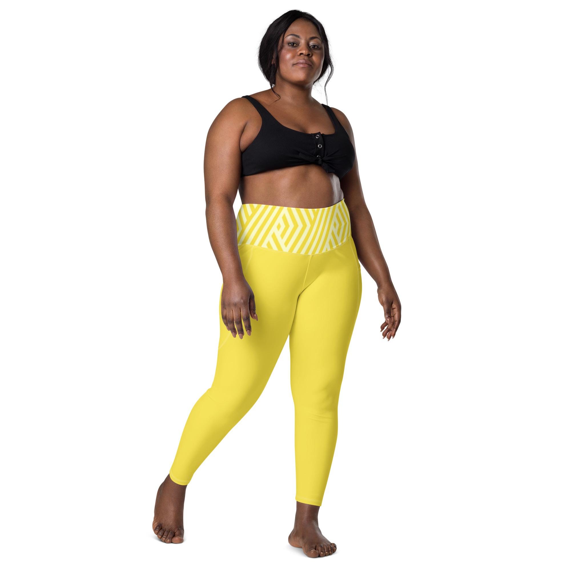 Leggings gialli con tasche Etsy Italia