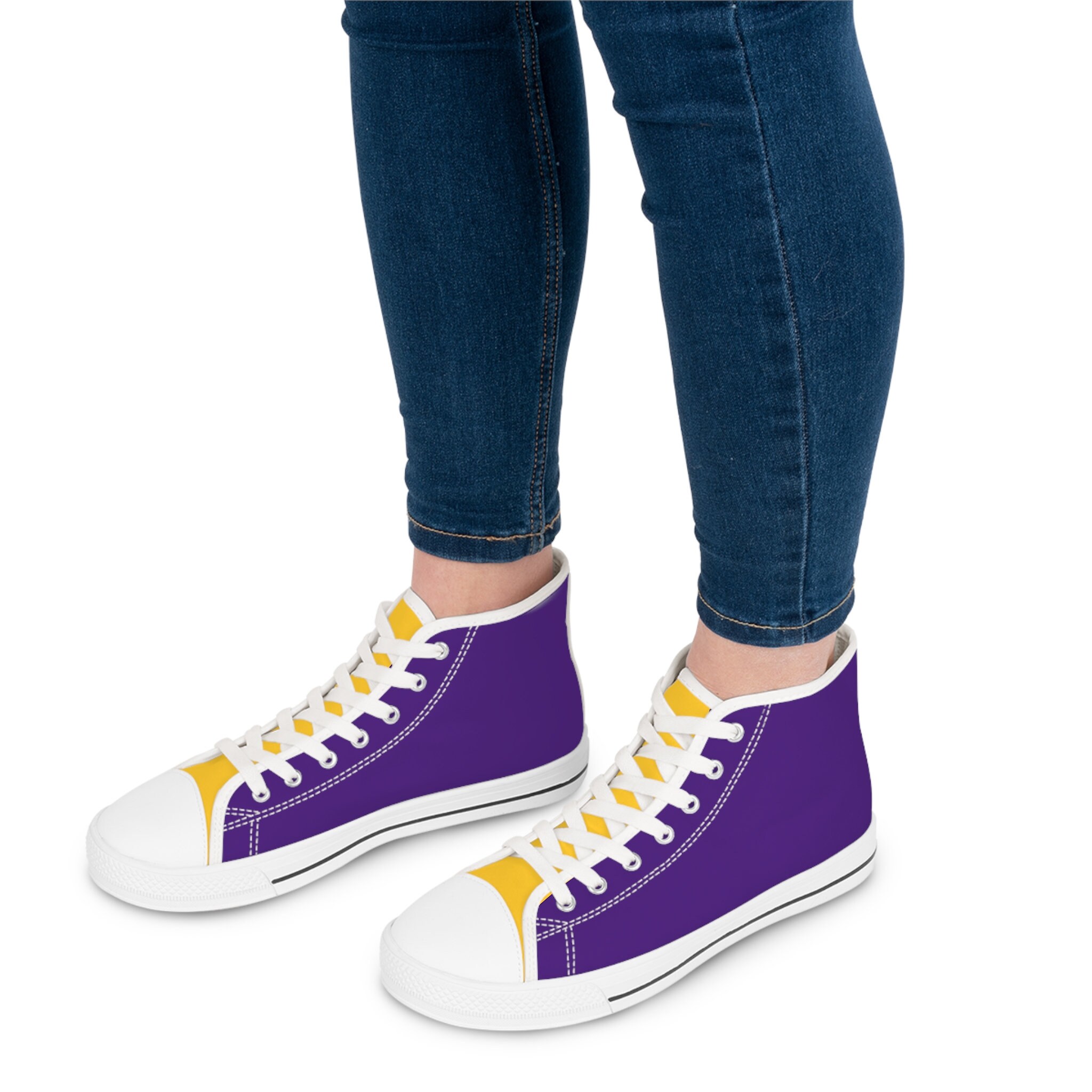 Purple Tie Dye Women's High Top Shoes