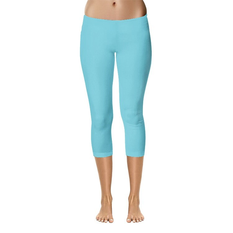 Light Blue Capri Leggings Etsy Canada