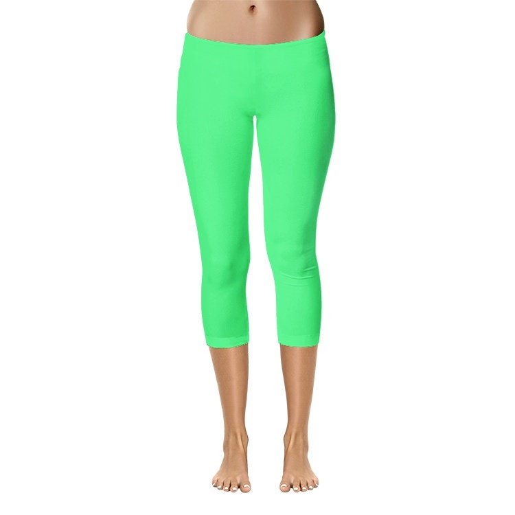 Green Capri Leggings 