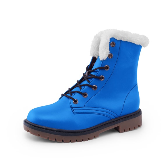 Unisex Lace up Blue Winter Boots Fashion Comfort Chukka Boots Etsy Canada
