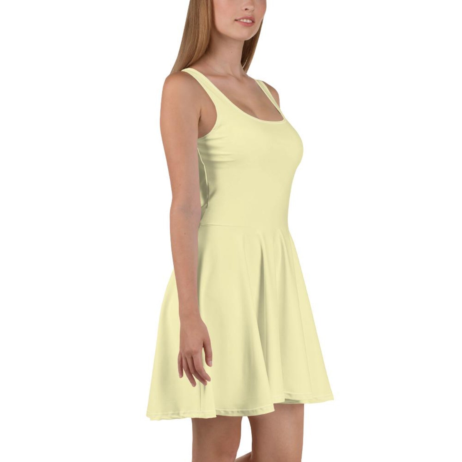 Radish - Yellow Multicolour Long Sleeve Skater Dress