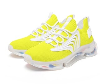 Yellow Running Sneakers Unisex Low Top Mesh Sneakers