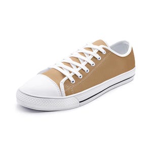 Brown Sneakers Unisex Low Top Canvas Shoes