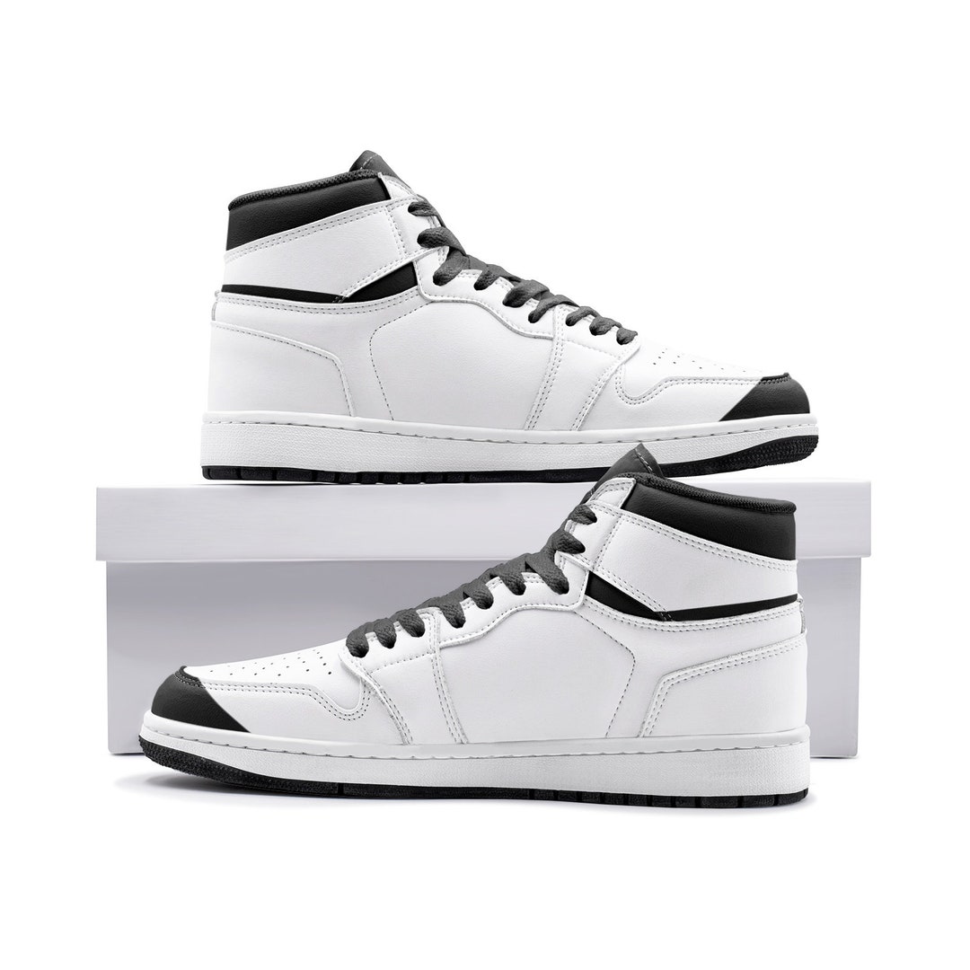 Black And White Hi-Top Sneaker