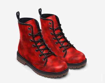 Soft Red Boots Casual Leather Lightweight boots MT