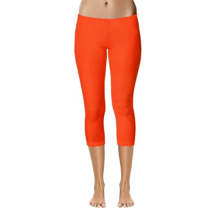Orange capri best sale leggings