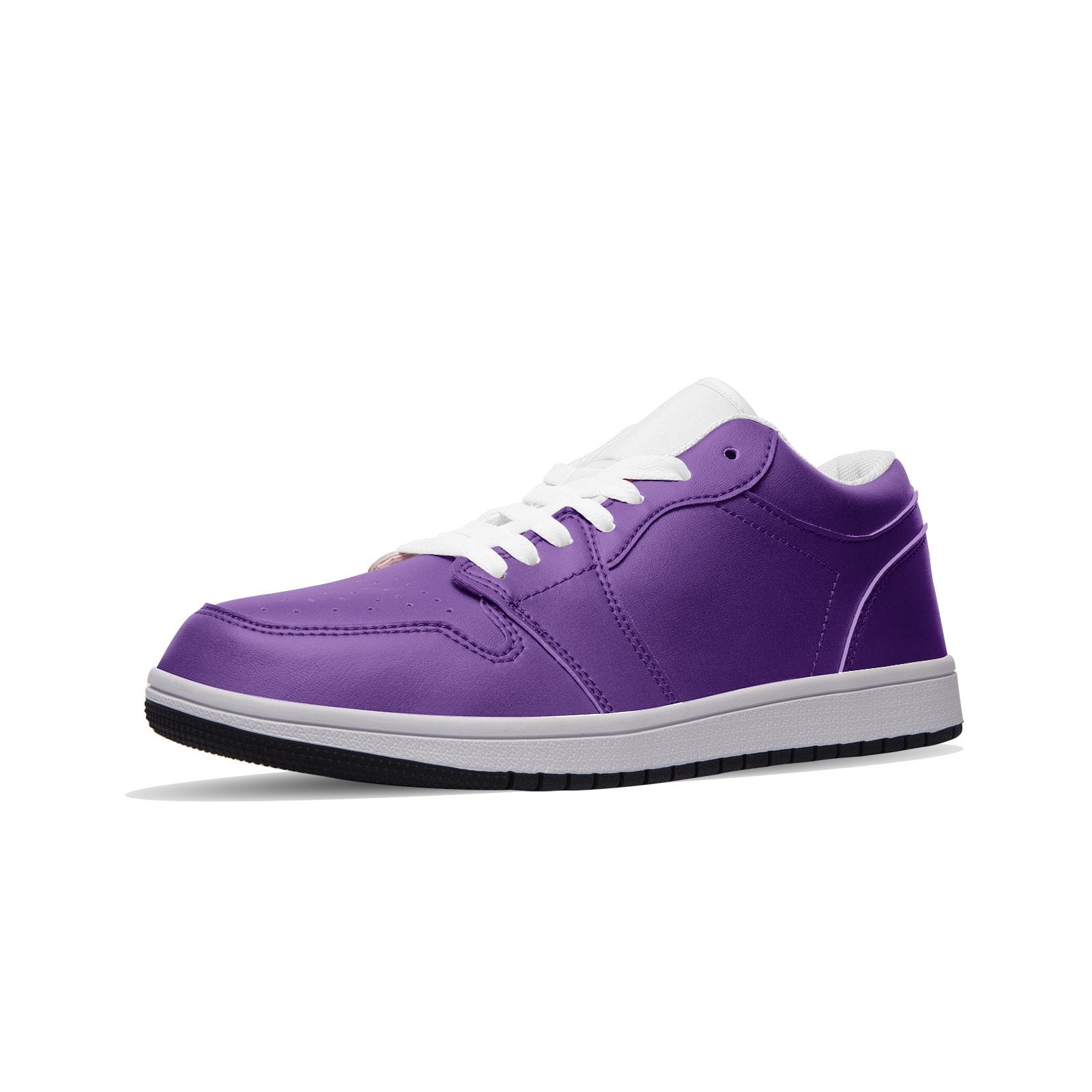 CASUAL SNEAKER IN MAGENTA PURPLE METALLIC LAMBSKIN WITH GOLD LOGO