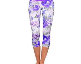 Women 's Purple Yoga Capri Leggings