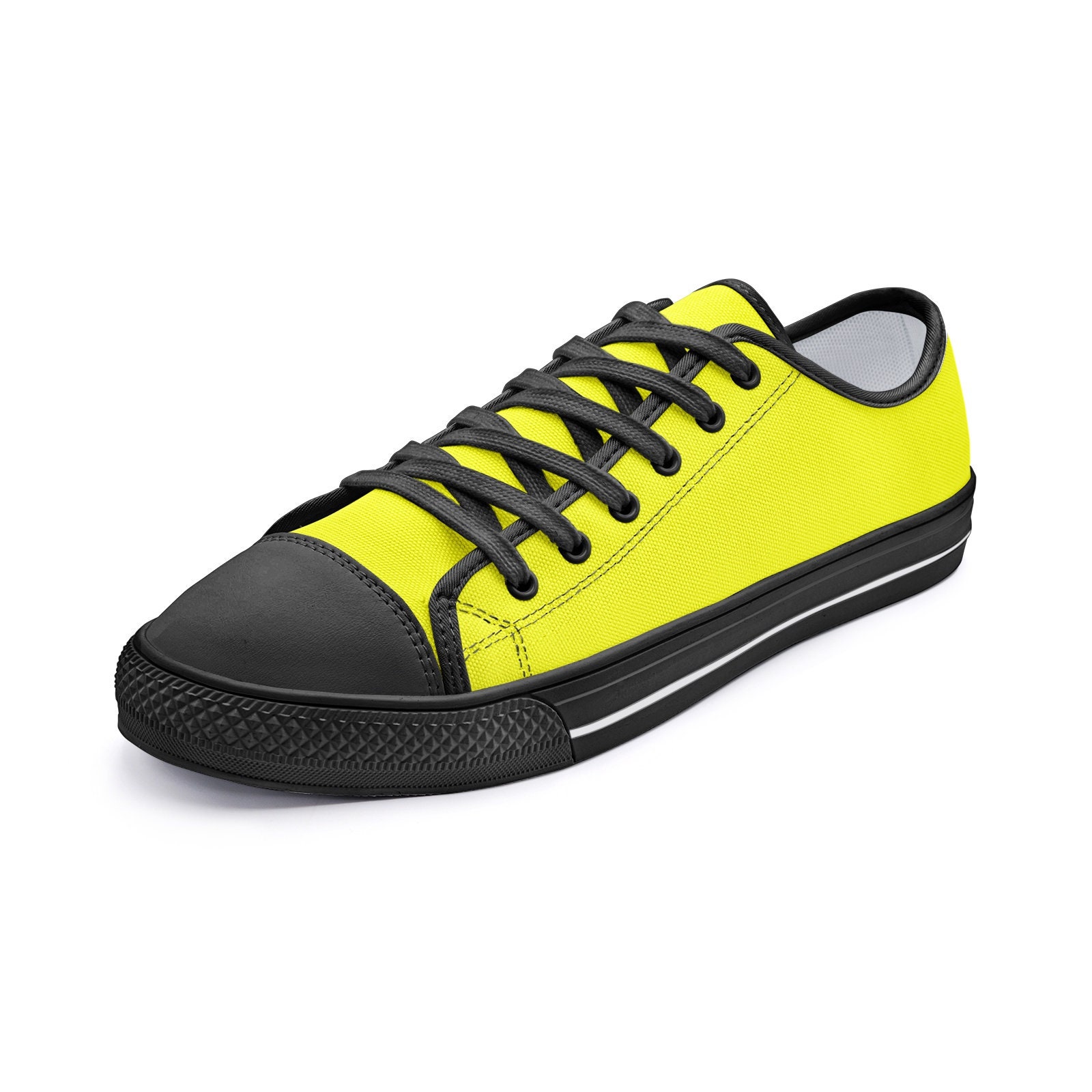 Yellow Sneakers Unisex Low Top Canvas Shoes Etsy Canada