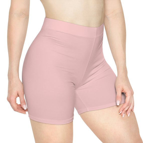 Womens Light Pink Biker Shorts 