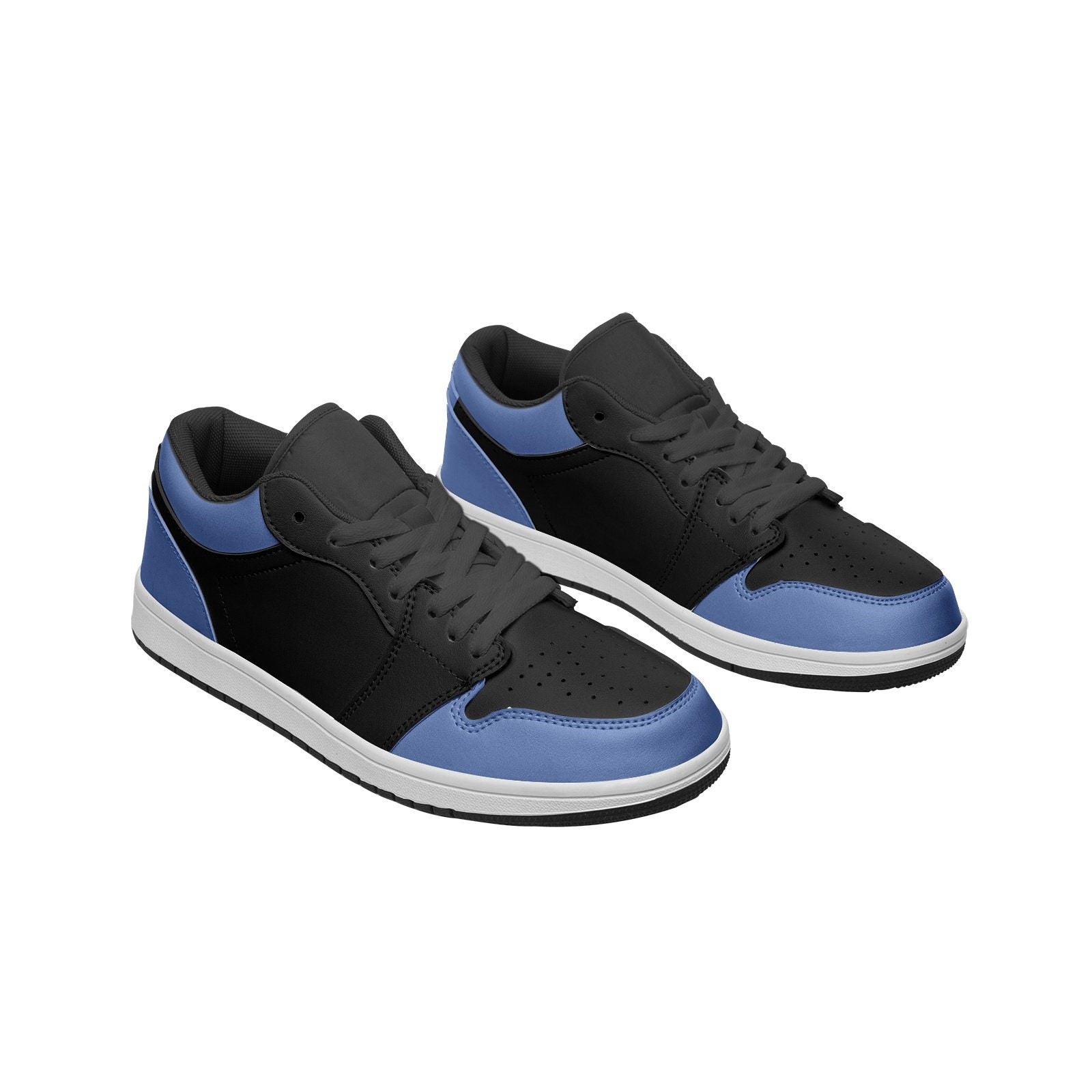 Black Sneakers Unisex Low Top Leather Sneakers Etsy UK