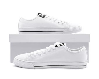 White Low Top Canvas Shoes