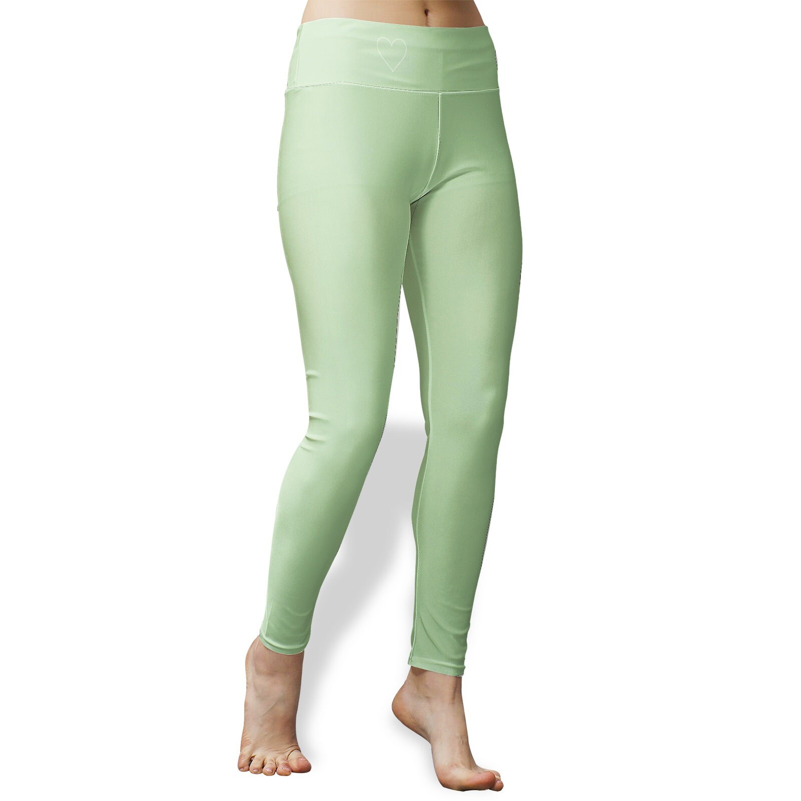 Green Yoga Leggings Women's High Waist Yoga Leggings