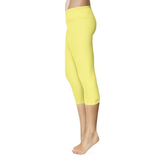Yellow Capri Leggings