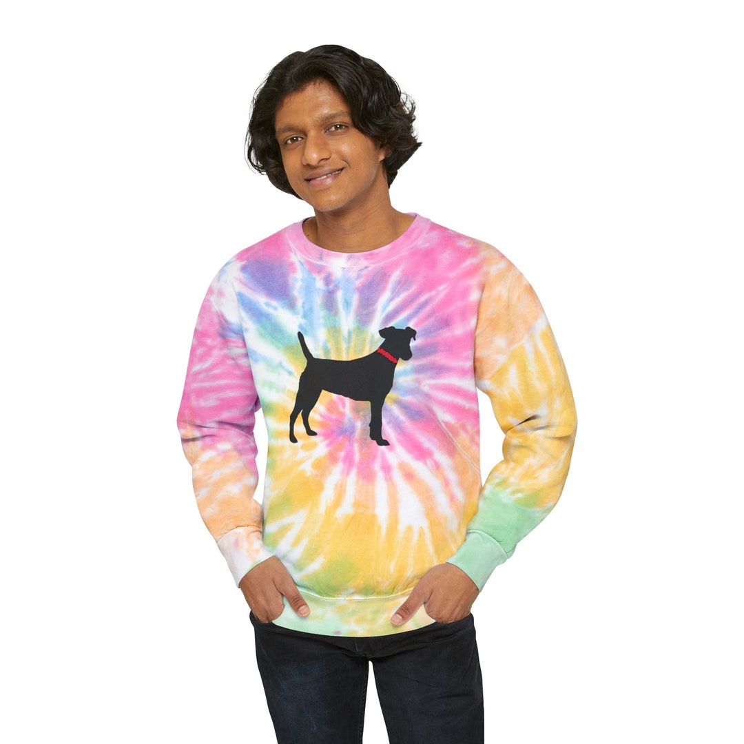 Unisex Black Dog Tiedye Sweatshirts Etsy UK