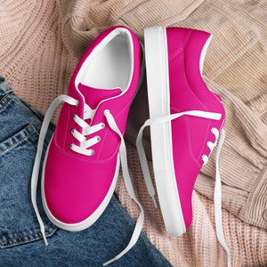 Vintage Pink Rose Floral Print Canvas Shoes