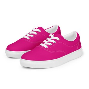 Pink And Blue Rose Floral Canvas Shoes