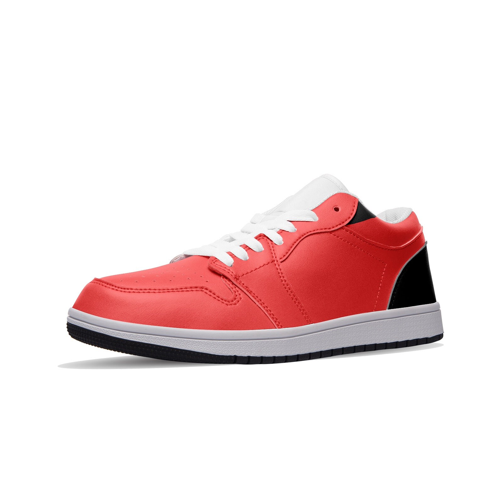 low top black and red 5s