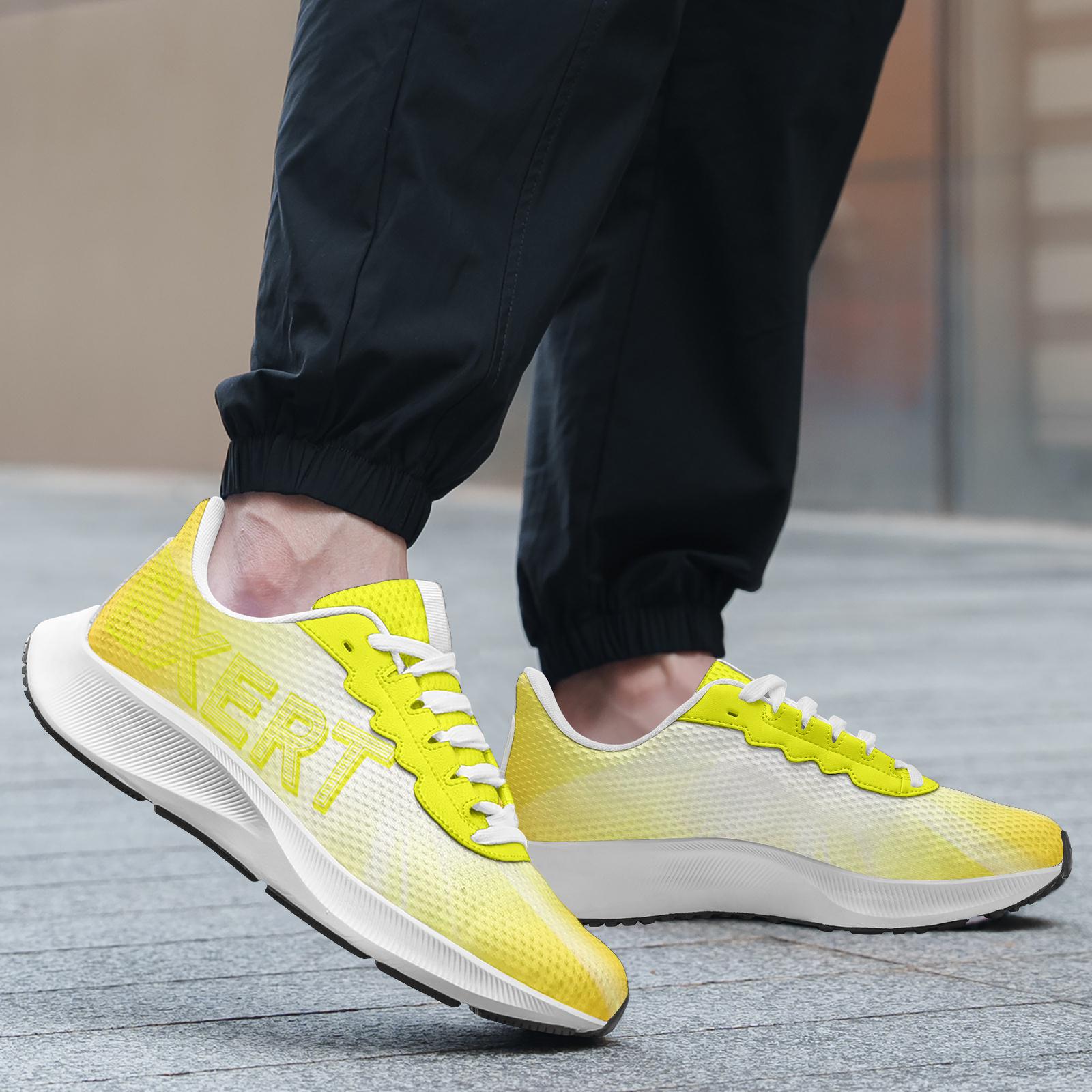 Zapatillas de running amarillas unisex de malla Tech Performance Zapatillas de running amarillas