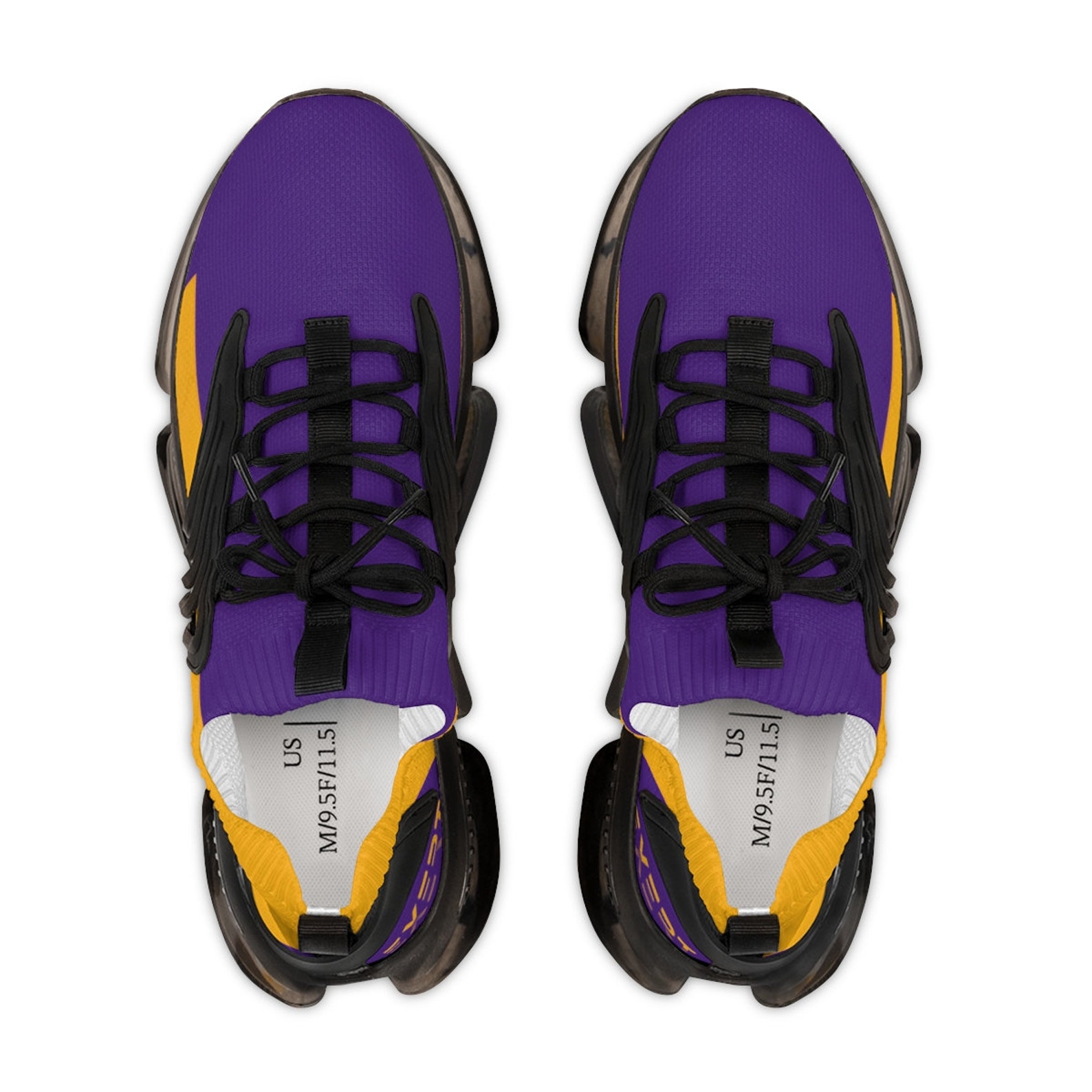 Mens Purple and Gold Sneakers Etsy
