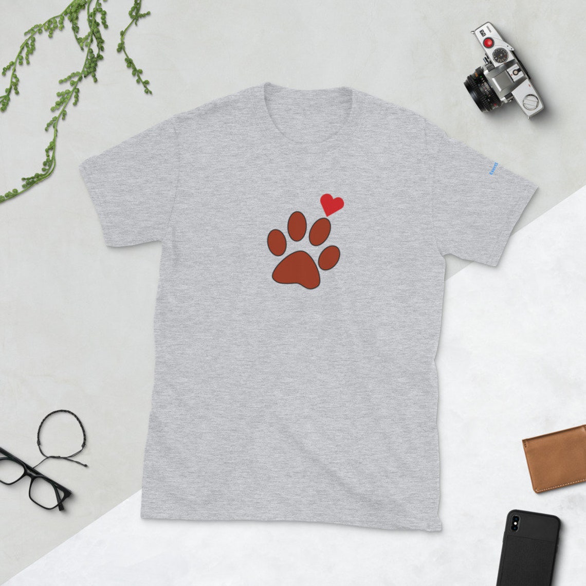 The Paw Print Tee Shortsleeve Unisex Tshirt Etsy UK