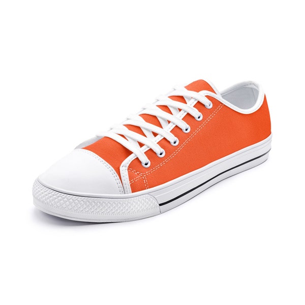 Orange Low Top Canvas Sneakers Unisex Sizes