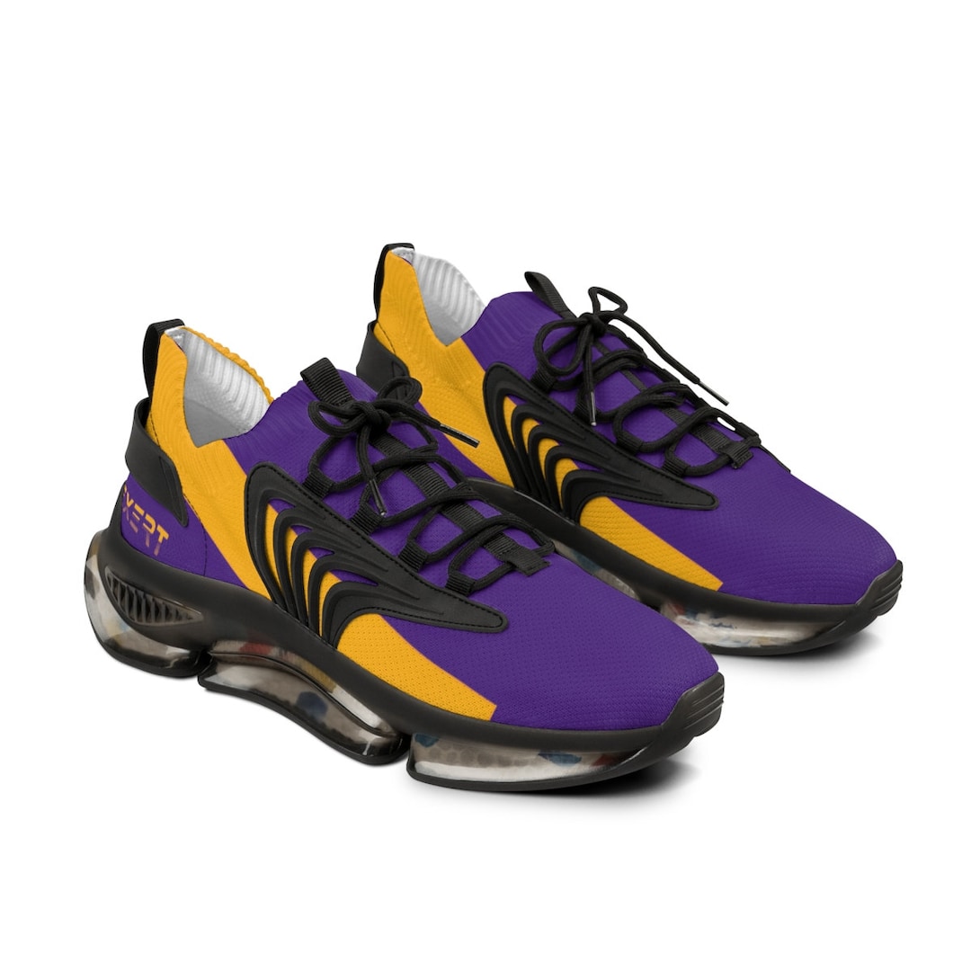 Mens Purple and Gold Sneakers - Etsy