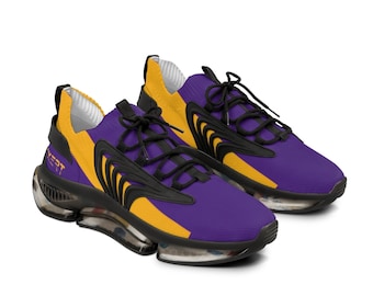 Mens Purple and Gold Sneakers