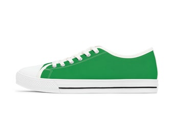 Zapatillas de deporte verde de caña baja para mujer