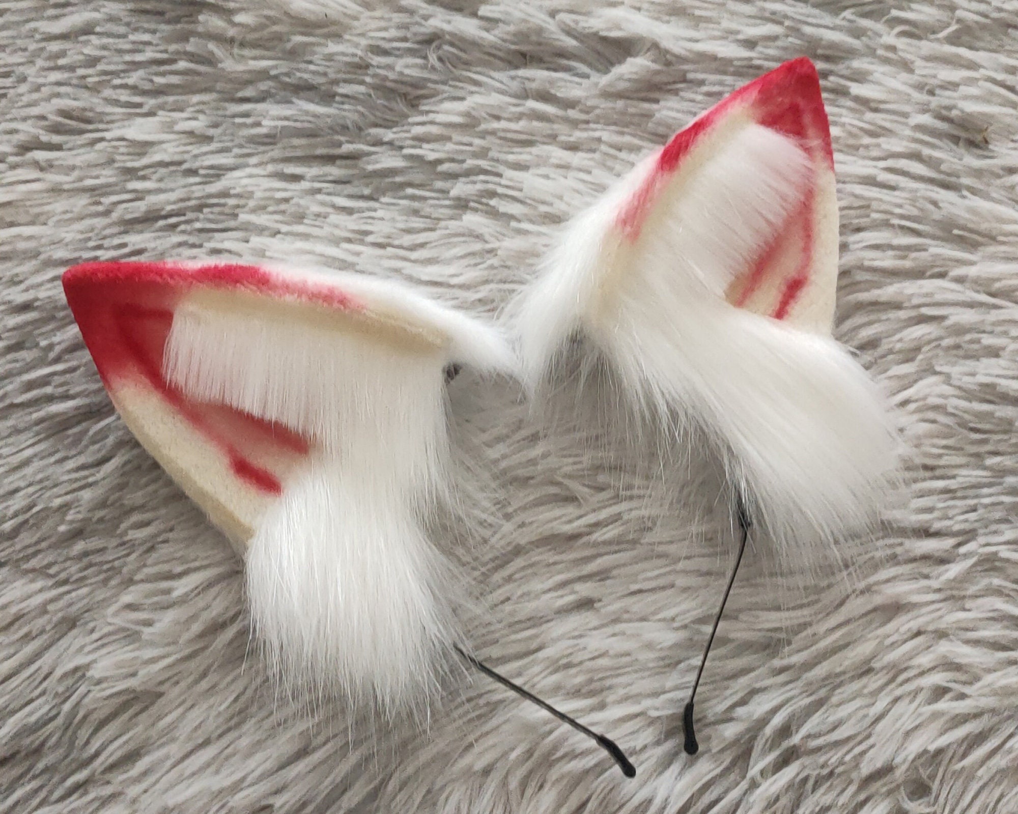 Red Realistic Ear Red Fox Ears,cute Luxury Realistic Wolf Ears Headband,halloween Animal ...
