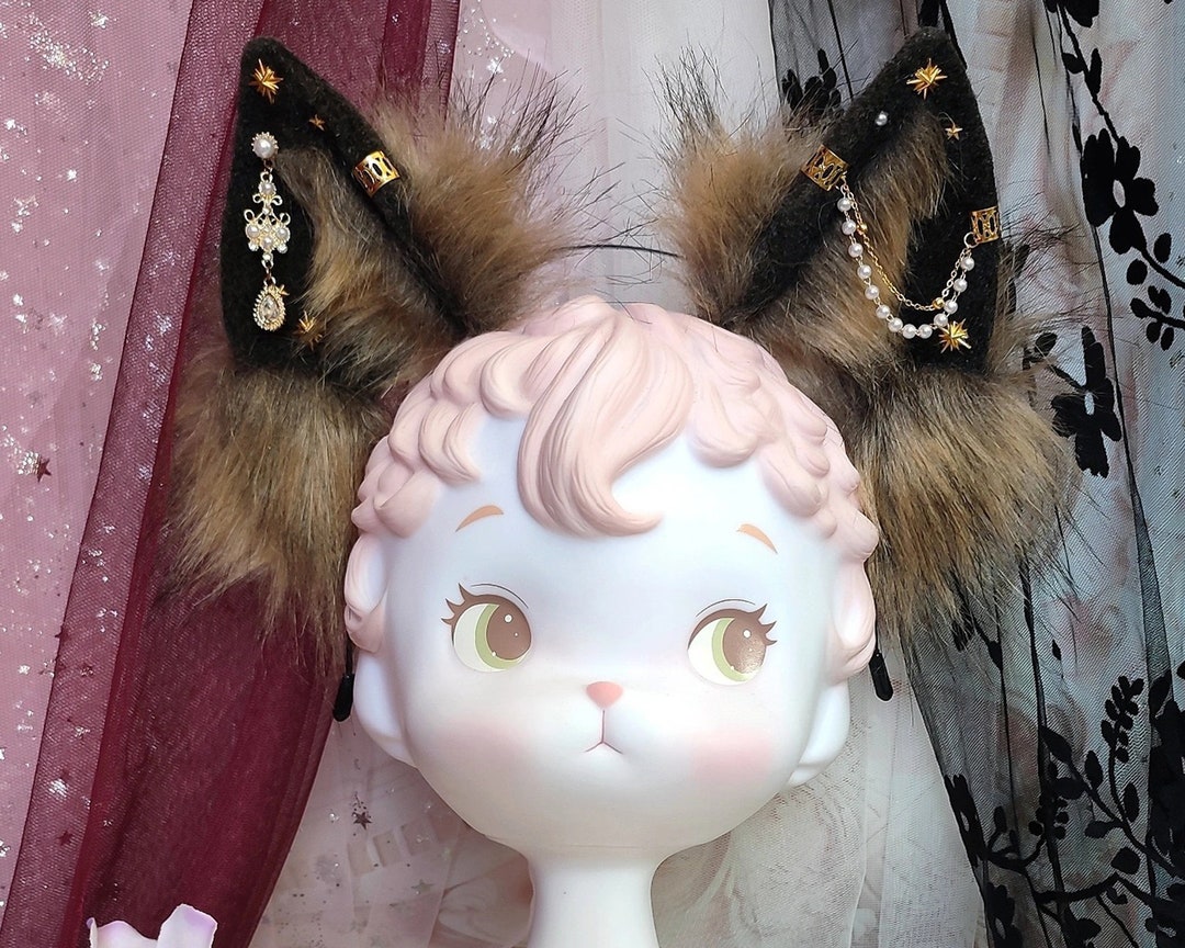 Brown Dog Earscute Luxury Realistic Flower Cat Ear Etsy