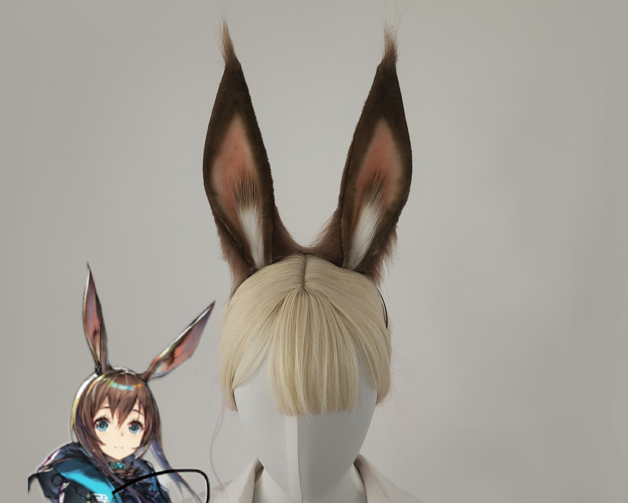 Brown Rabbit Earscute Luxury Realistic Donkey Ears Headband,halloween