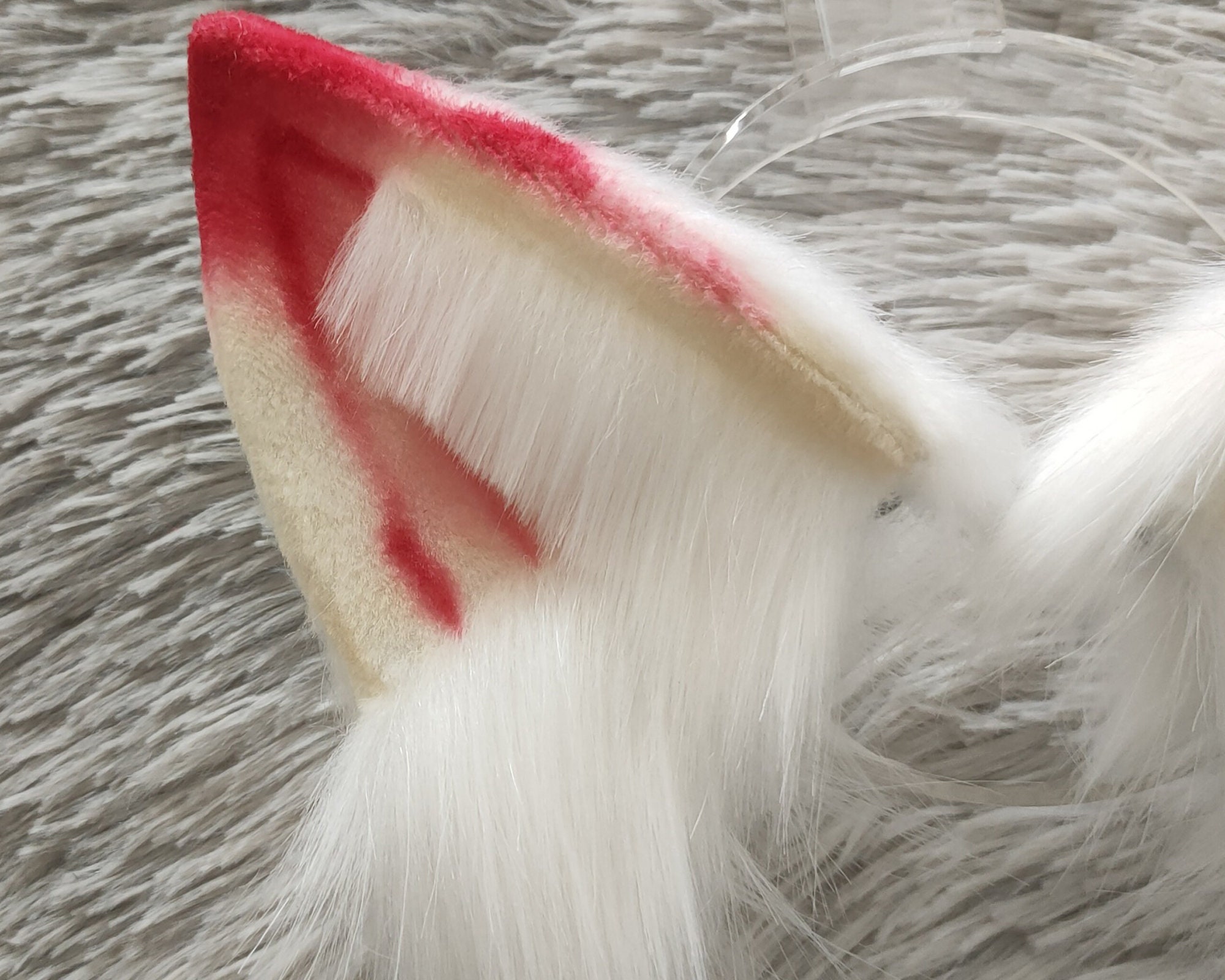 Red Realistic Ear Red Fox Ears,cute Luxury Realistic Wolf Ears Headband,halloween Animal ...