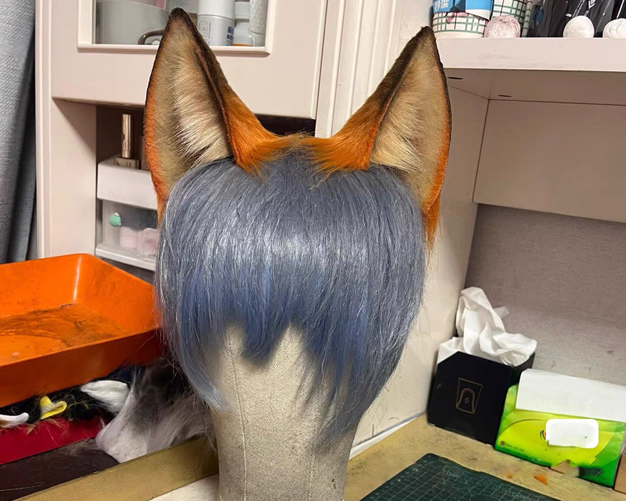 Wolf hoodie with ears and tail sale