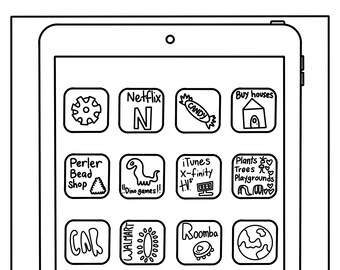 Ipad Coloring Pages Etsy