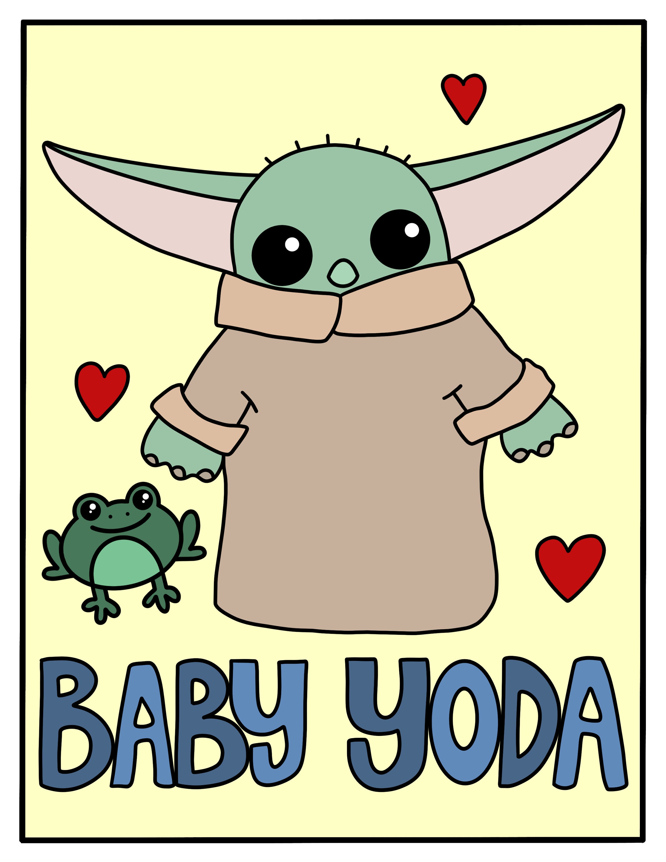 Baby Yoda Coloring Page Etsy