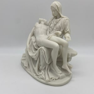 Pieta by Michelangelo Mother Mary Holding Jesus Pieta Sculpture Pieta Statue Resin At home Christmas decorations Mother Day Gift image 6