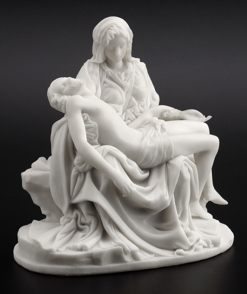 Pieta by Michelangelo Mother Mary Holding Jesus Pieta Sculpture Pieta Statue Resin At home Christmas decorations Mother Day Gift image 10