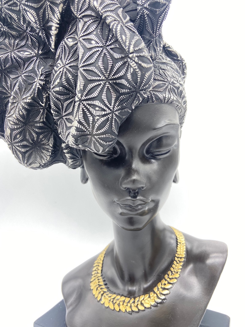 Statue of African American Lady African Lady Head Wrap Etsy