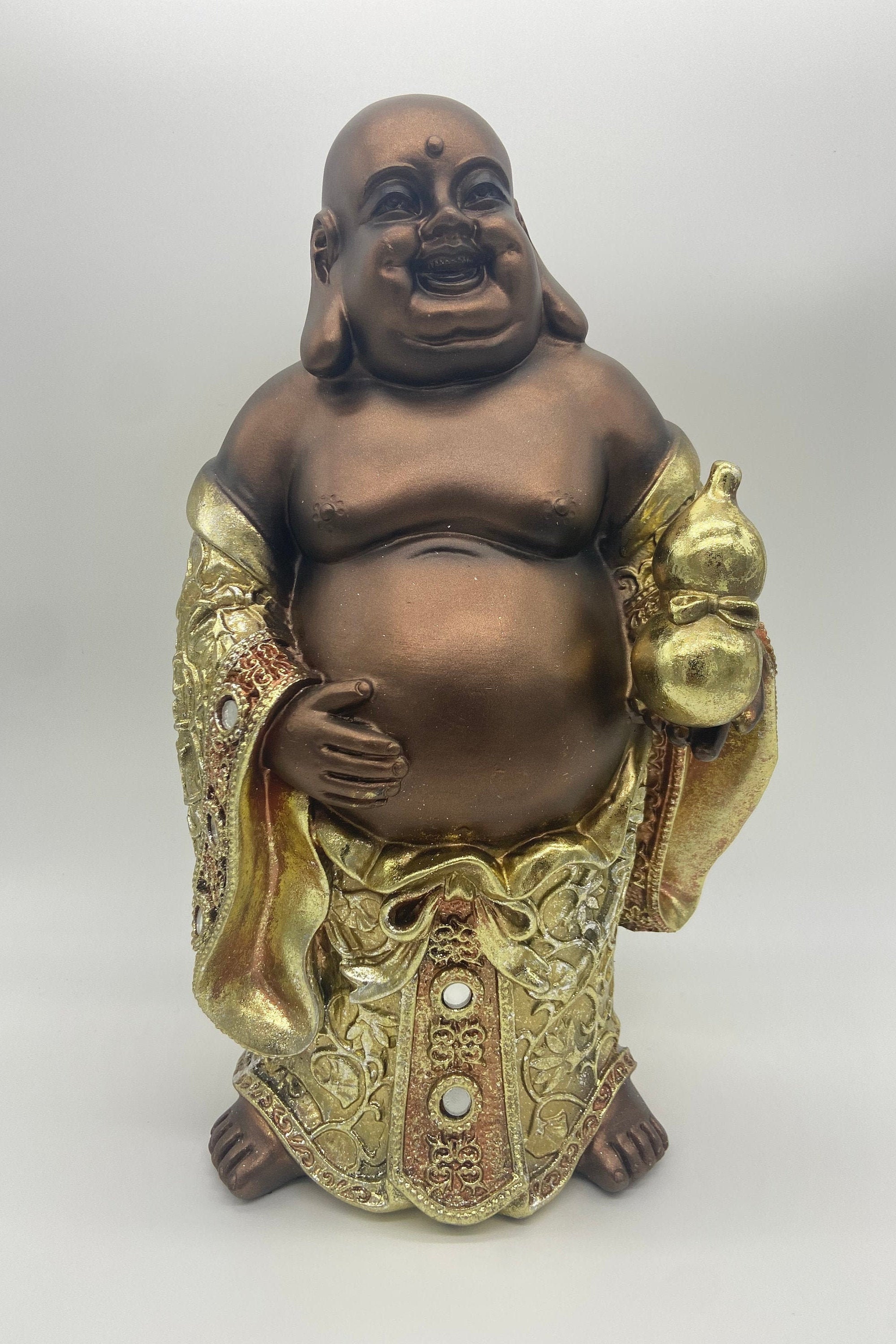 Laughing Buddha Resin Buddha happy statue laughing Etsy