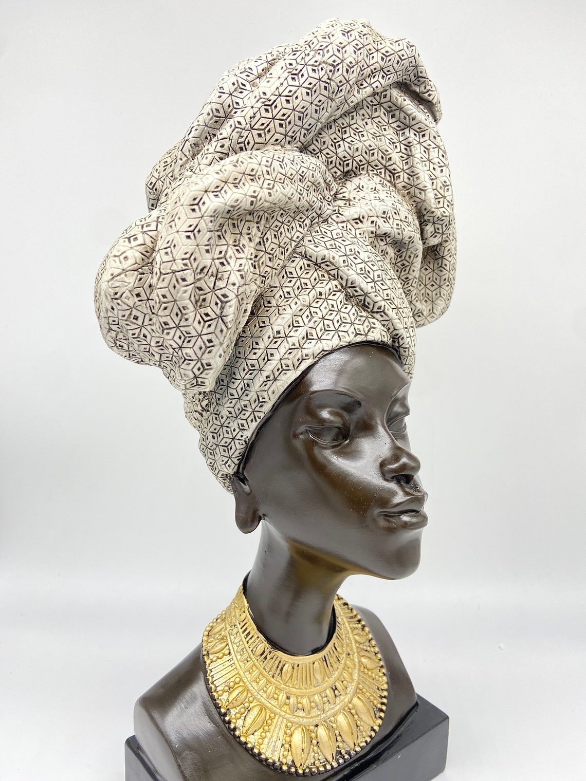 Statue of African American Lady African Lady Head Wrap Etsy