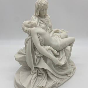 Pieta by Michelangelo Mother Mary Holding Jesus Pieta Sculpture Pieta Statue Resin At home Christmas decorations Mother Day Gift image 8