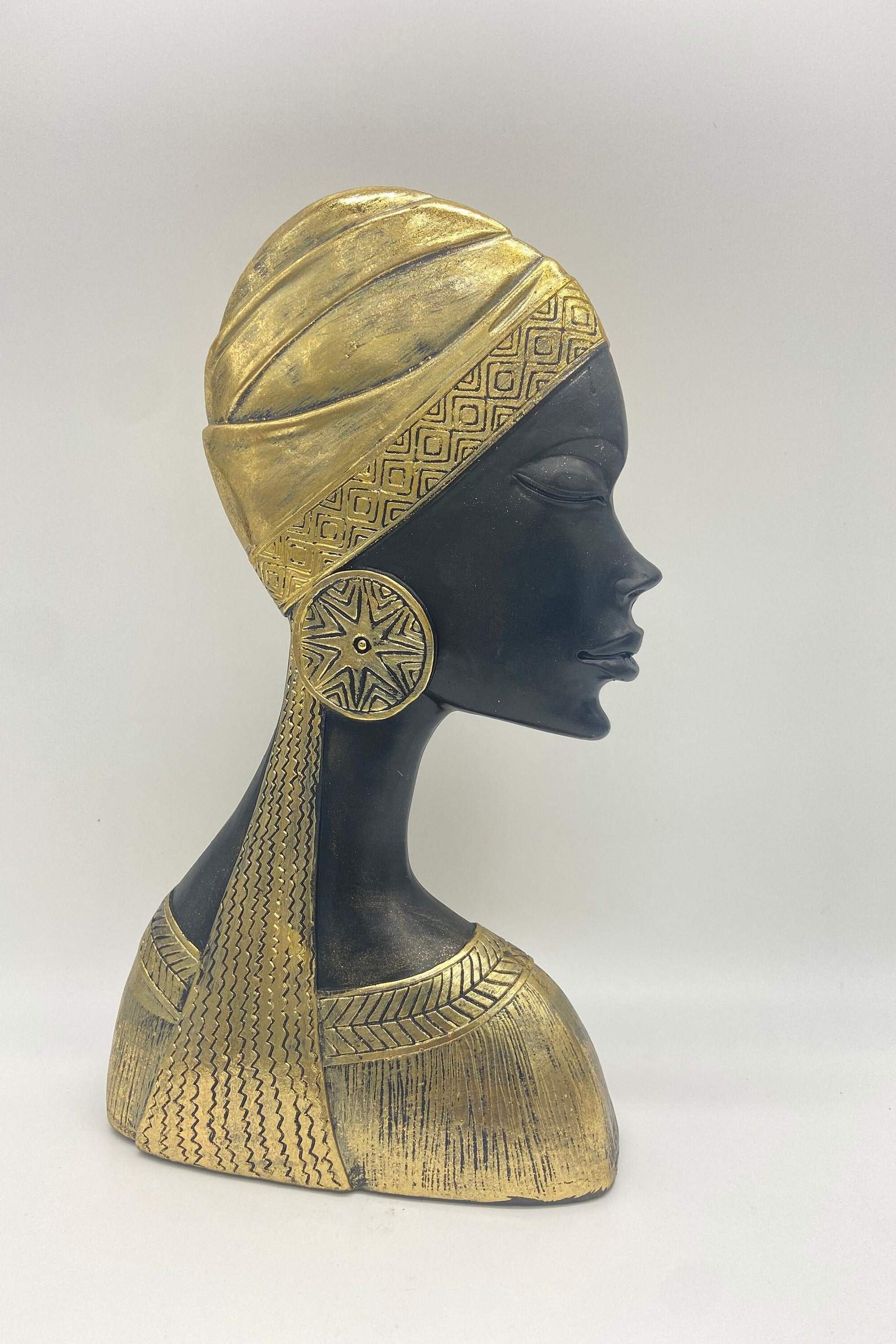 African American Lady Black Figurine Statue African American Etsy