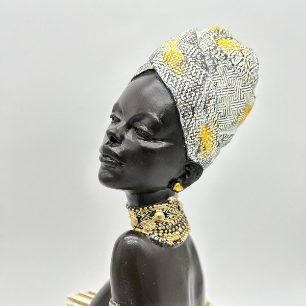 African Statue Sculpture Home decor, African Figurines, African Lady Figurines Home Decoration, African Gifts for Him or Her