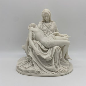 Pieta by Michelangelo Mother Mary Holding Jesus Pieta Sculpture Pieta Statue Resin At home Christmas decorations Mother Day Gift image 4