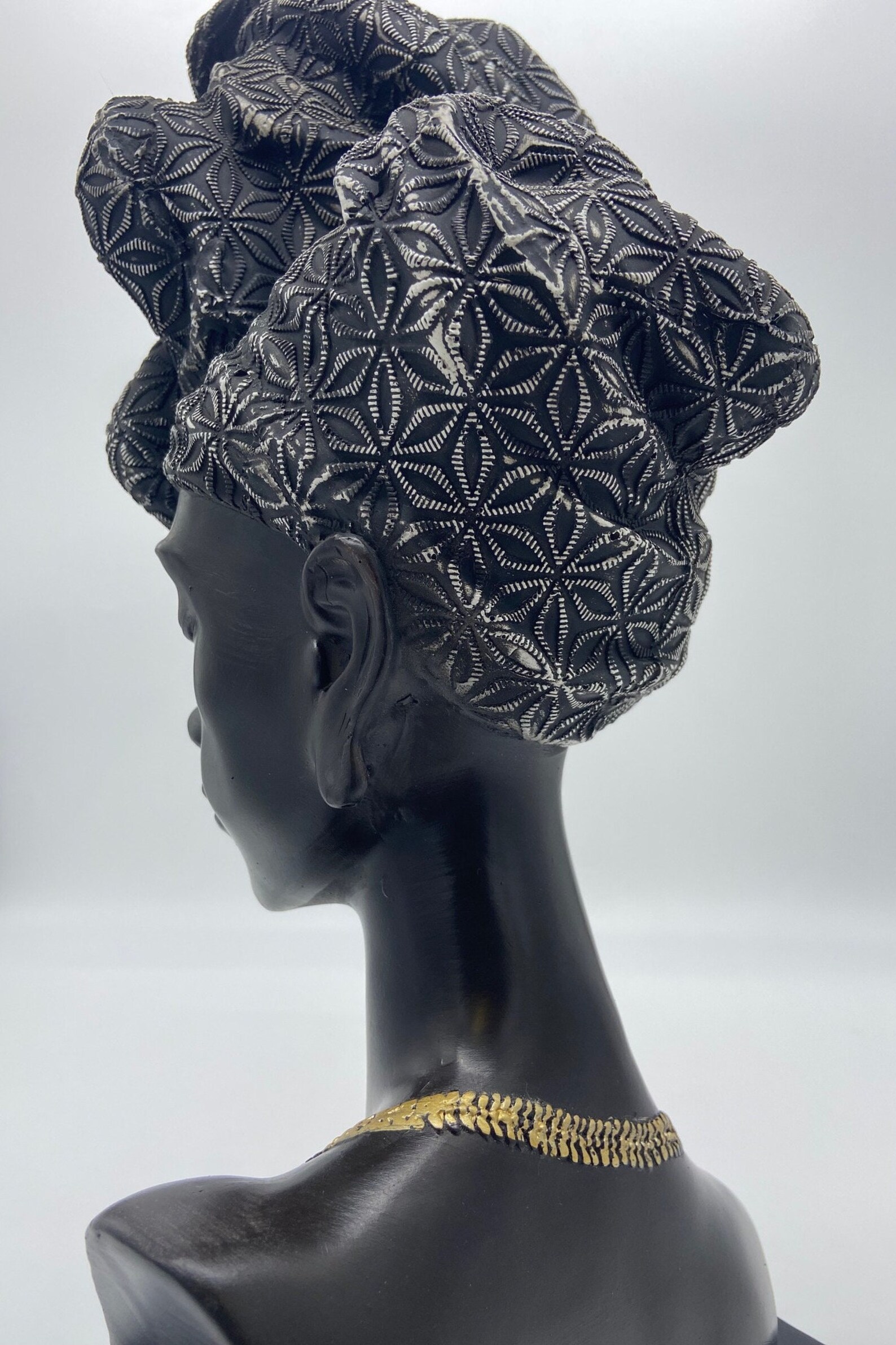 Statue of African American Lady African Lady Head Wrap Etsy