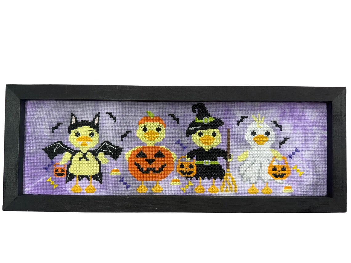 Duck Duck Boo Halloween Cross Stitch Pattern (PDF Download) - Etsy