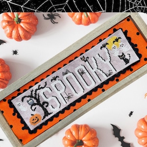 Kruissteekpatroon spookachtig spook: Halloween-naaldpunt (pdf-patroon)